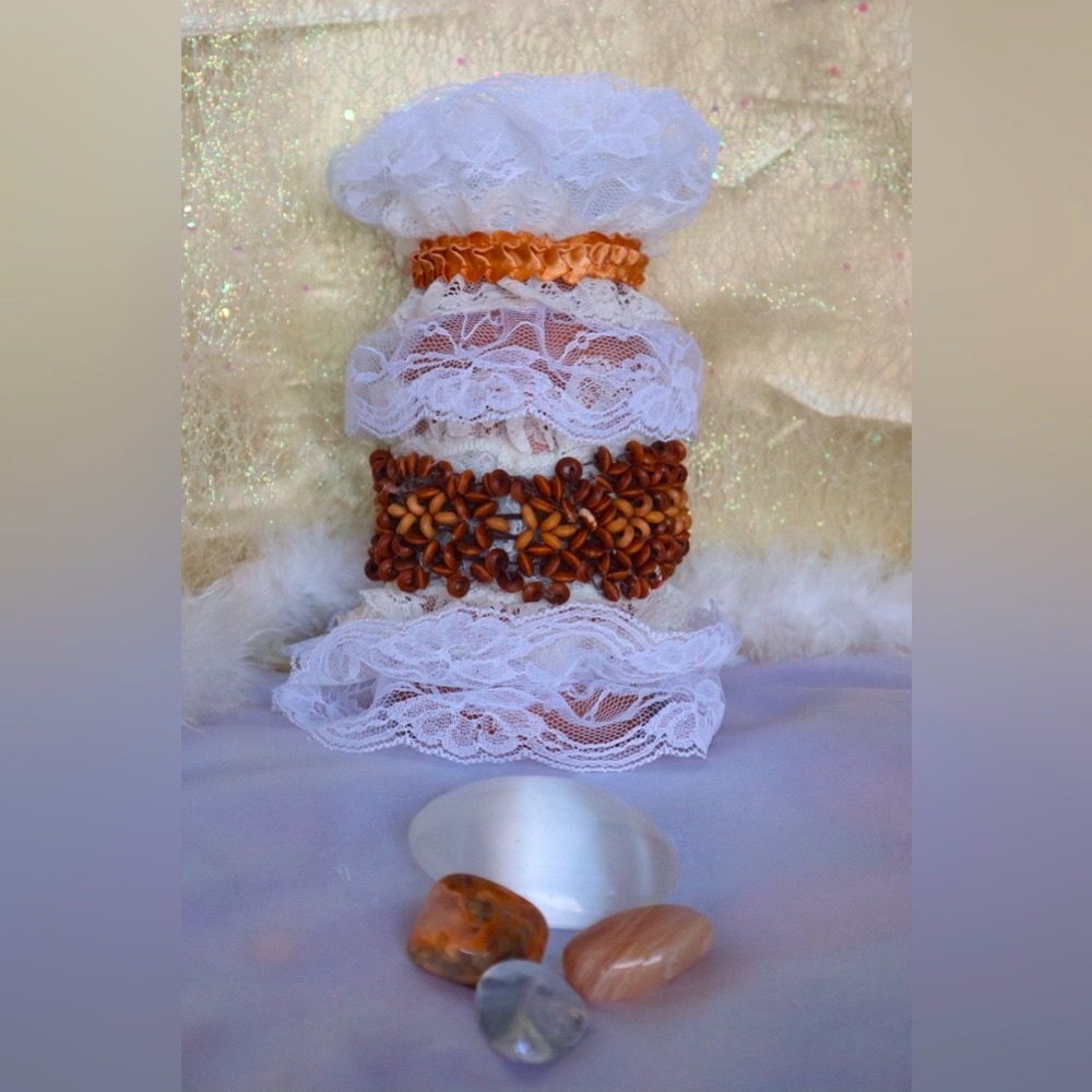Hand Crafted AngelicTouchPillow&Jar Set VanillaBean&CoconutAroma - Picture 6 of 9